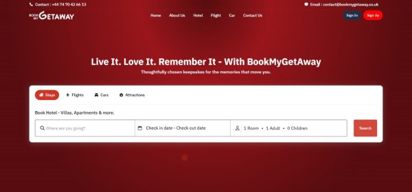 BookmyGetawayPortfoli
